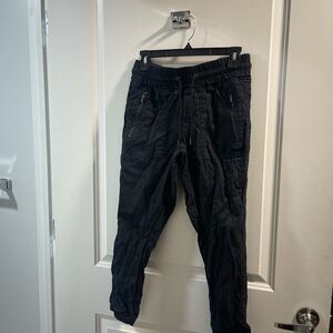 Athleta Black Linen Jogger Pants 💯Linen
